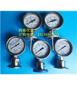 制药机械用卫生型压力表，卫生型温度计