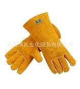 全皮电焊手套 防火隔热手套 焊接防护手套 阻燃防火烧焊手套