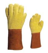 山東青島鋼鐵鑄造防耐高溫手套，250-500攝氏度熱處理爐前工勞保隔熱手套